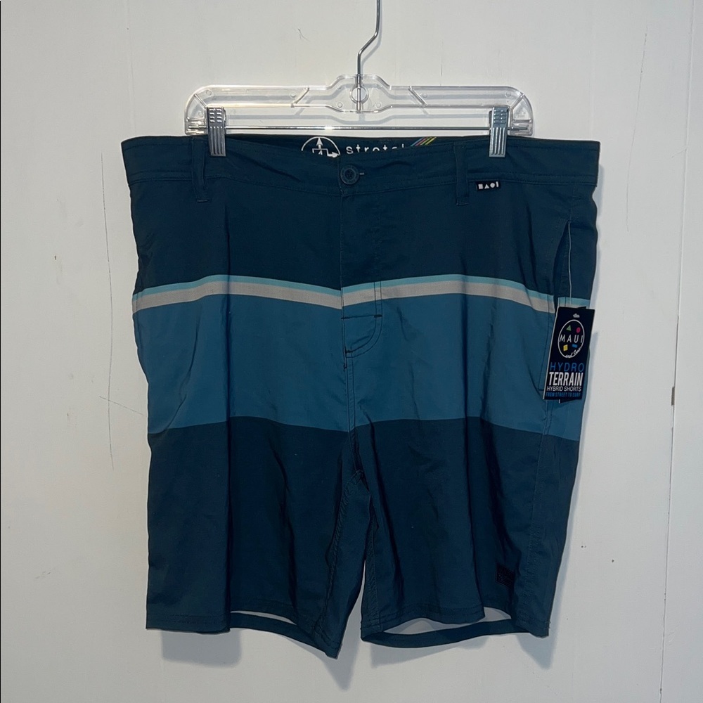 Maui and Sons Blue Two-Tone Swim Board Shorts NWT Size 2XL A937